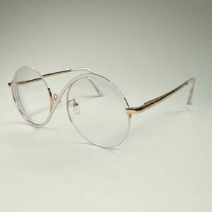 LensMart 95929 C1 Eyeglasses Frame Only 52-20-143‎ Round White Womens